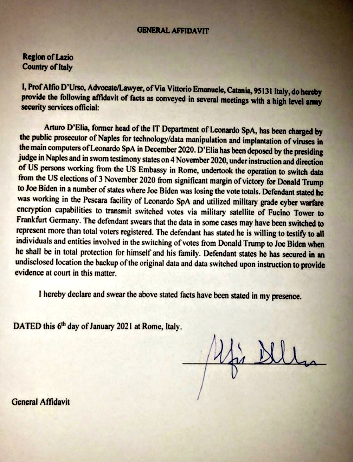 January 8, 2021 First Smoking Gun